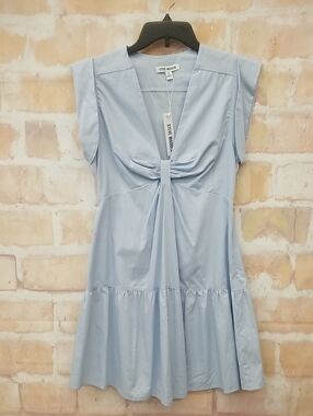 NWT Steve madden Dress, Light Blue Cuff Sleeve With Ruffle Edge